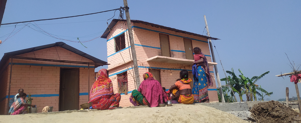 Low-income housing construction in Bhauraha community in Kalaiya using CSEB inter-locking bricks